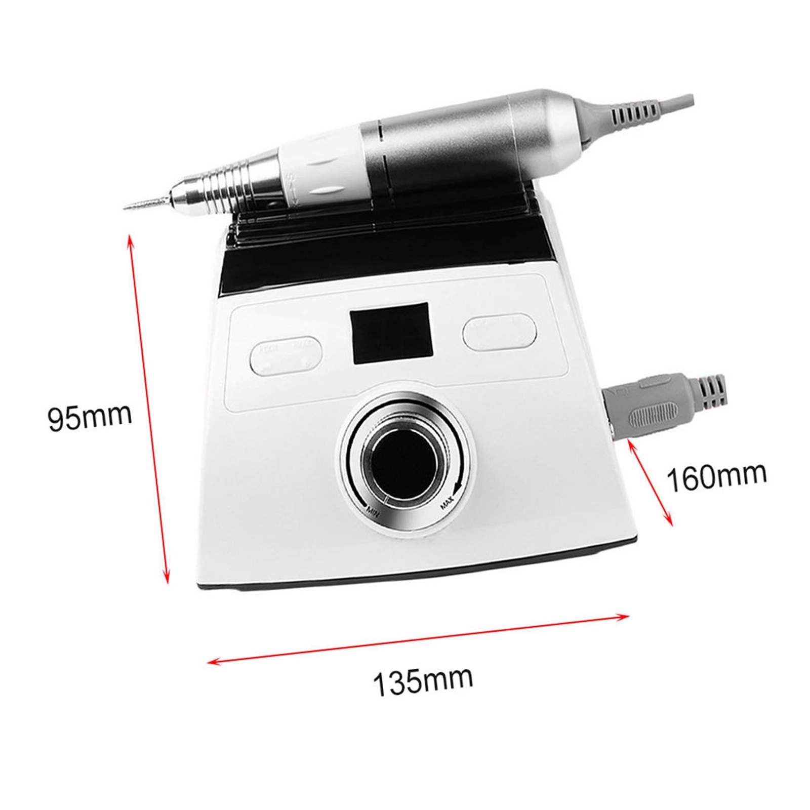 30000Rpm Professional Electric Nail Drill Lathe Led Display Manicure Machine With Replacement Nail Drill Nail Art Equipment ,Low Noise
