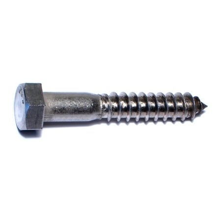 

1/2 x 3 18-8 Stainless Steel Hex Head Lag Screws HLSHSS-213