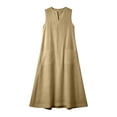 thumbnail image 7 of Bxsruta Womens Maxi Dress Casual V Neck Sleeveless Flowy Long Dresses with Pockets, 7 of 7