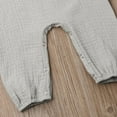 thumbnail image 3 of Mialoley Baby Romper, Col Rond à Manches Longues, Côtelé, Couleur Unie, 3 of 7