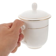 IBASETOY White Ceramic Multi-Function Water Mug for Home Use Simple and Creative Design