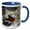 Blue/White, variant on 3drose, Robin and Birdhouse, 15oz Mug