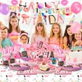 thumbnail image 5 of Makeup Birthday Party Supplies,165pcs Spa Party Decorations Set-Makeup Theme Party Decoration Plates Cups Napkin Banner Balloon Photo Booth Props etc Makeup Birthday Party Decorations for Girls Women, 5 of 7