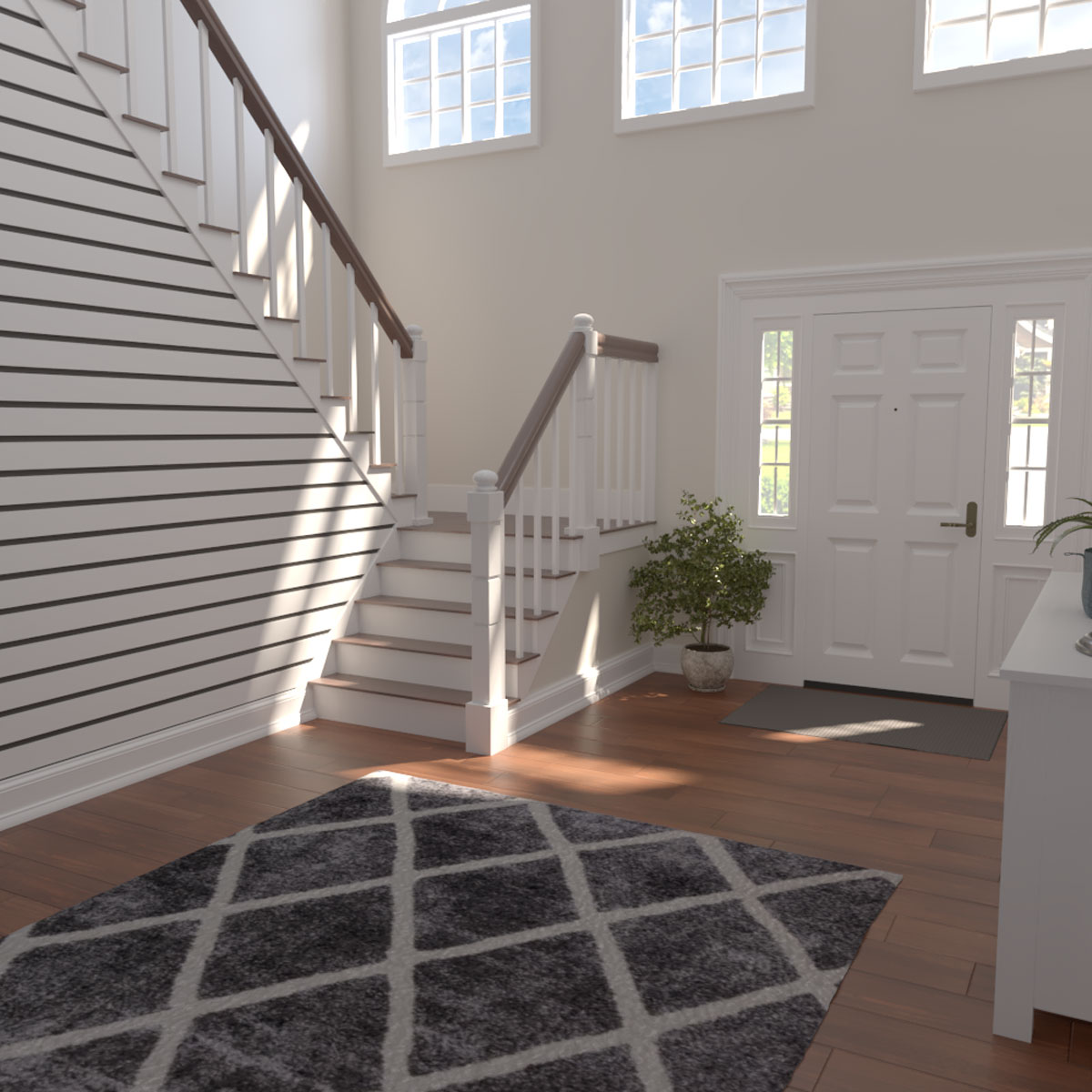 Ekena Millwork 47"H x 3/8"T Adjustable PVC Slat Wall Panel Kit with 4"W Slats, Unfinished (contains 11 Slats)