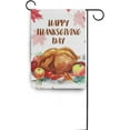 thumbnail image 6 of SKYSONIC Garden Flag Turkey and Lettering Canadian Traditional Holiday Double-Sided Printed House Sports Flag 12x18 in Polyester Decorative Flags for Courtyard Garden Flowerpot, 6 of 6