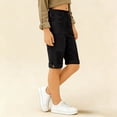 thumbnail image 3 of OGLCCG Girls Cotton Linen Shorts Summer Straight Leg Casual Capri Pants with Pockets Kids Hiking Vacation Beach Bermuda Shorts 5-16 Years, 3 of 8
