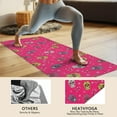 thumbnail image 4 of Pink Skull Snowflake Pattern Hot Yoga Mat Towel Non Slip for Hot Yoga - Quick-Drying Yoga Mat Cover with 4 Corner Pockets with Travel Bag - Hot Yoga Towel Non Slip Grip Moisture Wicking Sweat 70"x26", 4 of 6