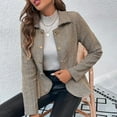 thumbnail image 5 of Baberdicy Womens Suit Women's Casual Jacket High Low Hem Open Front Long Sleeves Work Peplum Coat Womens Blazer Beige, 5 of 6