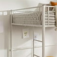 thumbnail image 3 of Pemberly Row Metal 2 Integrated Ladders Full Loft Bed in White, 3 of 13