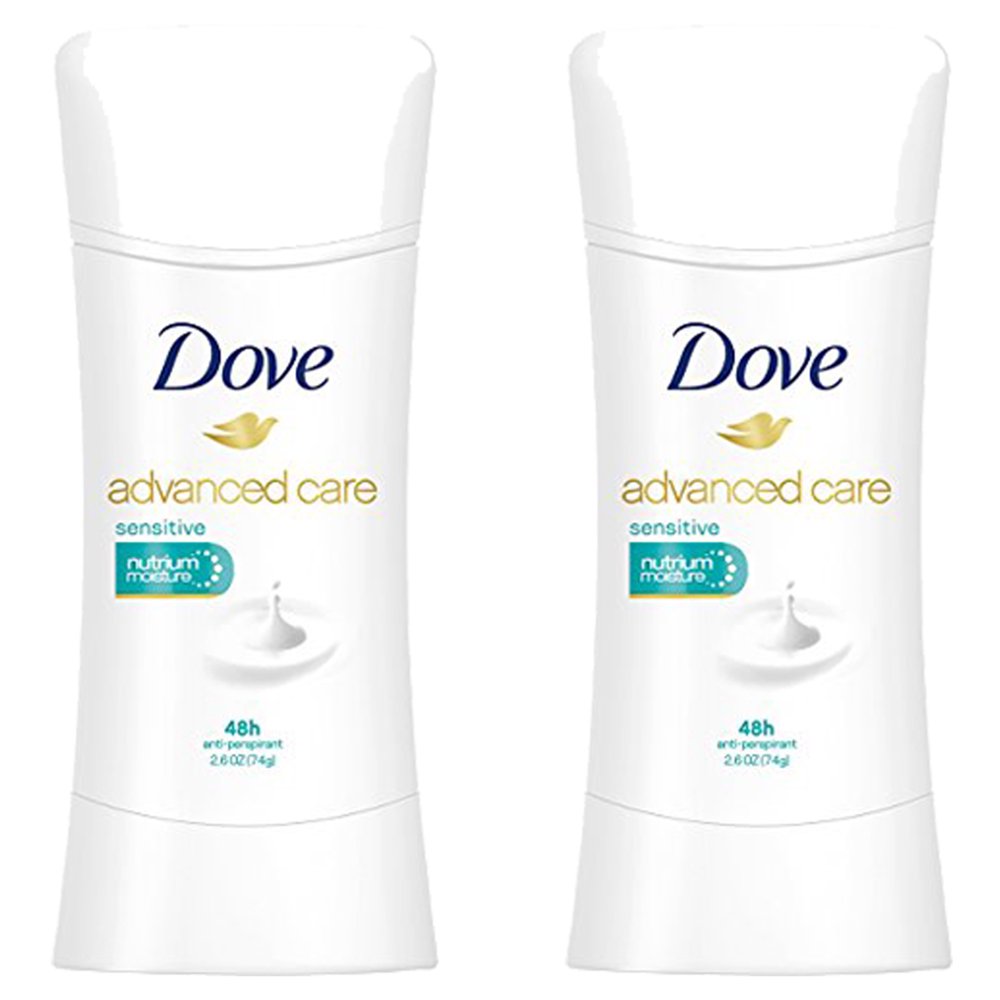 Pack of (2) Dove Advanced Care Antiperspirant Deodorant, Sensitive 2.6 Ounces