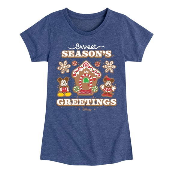 Disney - Sweet Seasons Greetings - Toddler & Youth Girls Short Sleeve Graphic T-Shirt