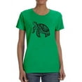 thumbnail image 1 of Sea Turtle Bold Lineart Shaped T-Shirt Women -Image by Shutterstock, Female x-Large, 1 of 4