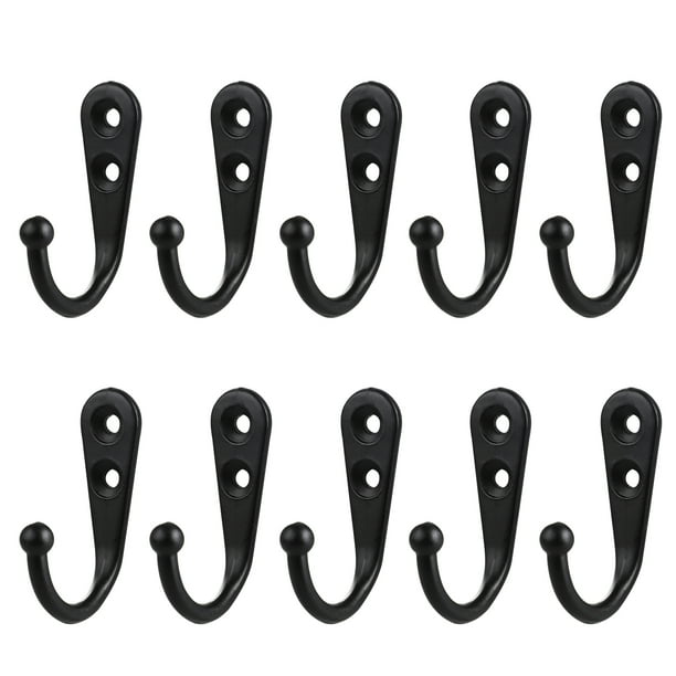 10PCS Wall Mounted Hook Robe Hooks Single Coat Hanger & 20 Pieces ...