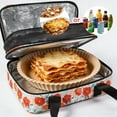 thumbnail image 4 of Numjaw Casserole Carrier for Hot or Cold Food, Expandable Insulated Double Casserole Carrier, Fits additional 9"x13" Baking Dishes, Padded Lasagna Holder for Trip, Party, Picnic, 4 of 9