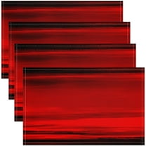 Abstract Ombre Placemat for Kitchen Dining Table Decor Indoor Outdoor 18"x12" Wine Red and Black Placemats Set of 4 for Geometric Abstract Ombre Table Place Mats Set Modern