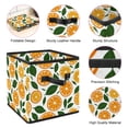 thumbnail image 4 of RATGDN Collapsible Fabric Cube Storage Bin with Double Handles for Living Room Bedroom Office Black - Orange Slices Green Leaf, 4 of 7