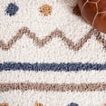thumbnail image 6 of SAFAVIEH Calico Borko Abstract Polyester Shag Area Rug, Ivory/Taupe, 4' x 6', 6 of 8