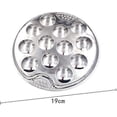 thumbnail image 3 of Snail Escargot Plate Stainless Steel Thickend Snail Dishes 12 Compartment Holes Tong Set Food Plate, 3 of 4