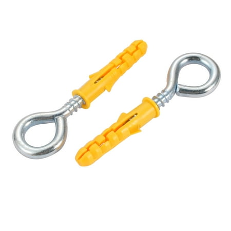 5pcs 8mmx40mm Self Drilling Drywall Anchor Yellow W 14mm Inner Dia