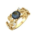 thumbnail image 2 of 6MM Round Labradorite 925 Silver Yellow Plated Solitaire Women Classic Mother's Day Gift Ring, 2 of 4