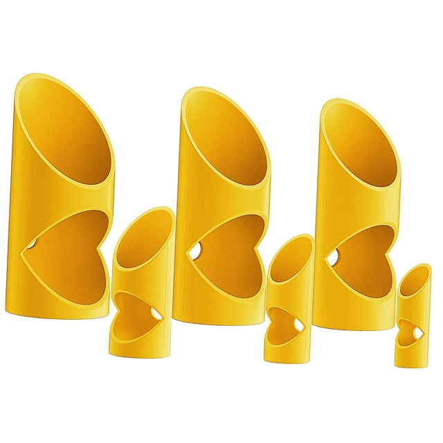 Herramienta de corte de tubería de espuma de 6 piezas, accesorio de corte de aislamiento, prima para hogares, lugares comerciales, alto rendimiento, Amarillo