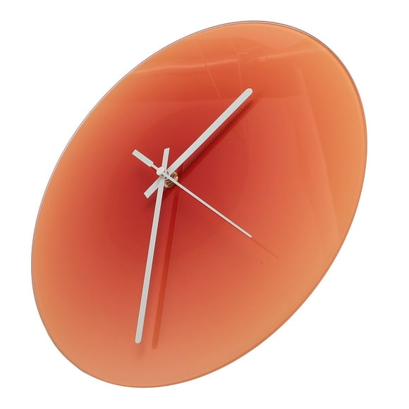 12 Inch Sunset Clock Non Ticking, Minimalist Glass Wall Clock Silent, Modern Sun Clock Wall Decor for Home Office Living Room Bedroom