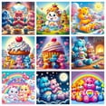 thumbnail image 2 of 2024 nuevos kits de pintura de diamantes redondos de oso de dibujos animados lindo animal kawaii oso de peluche DIY taladros mosaico bordado punto de cruz regalo, 2 of 5