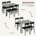 thumbnail image 1 of Dining Table Set for 4,Kitchen Table with Upholstered Chairs,Compact Furniture for Small Spaces, Apartments, Workspaces, 1 of 8