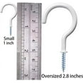 thumbnail image 2 of EcoNesxp Versatile Heavy Duty Cup Hook 8" White Vinyl Coated Screw-In Ceiling Hook 30 Screw-In Hooks, 2 of 5