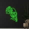 thumbnail image 2 of Handmadetneonsign Custom Monstera Leaf Neon Light, Tropical Leaf Led Light, Green Leaf Neon Sign Decor, 2 of 5