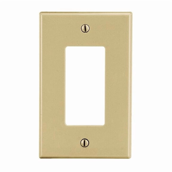 Rocker Wall Plate, Number of Gangs: 1 Plastic, Satin Finish, Ivory