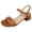 1Coffee, variant on Heels for Women Square Open Toe Elegant Dressy Chunky Heeled Sandals Ankle Strap Dress Shoes Casual Summer Pumps Silver Size 7