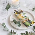 thumbnail image 3 of Cloth Napkins Set of 2 - 20x20 Inches, Sunflower Gnomes Washable Reusable Table Napkins, Spring Farmhouse Country Daisy Leaf Plaid Soft & Absortbent Dining Napkin for Party Wedding Hotel Restaurant, 3 of 8