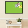 thumbnail image 3 of PinPix ArtToFrames 34x22 Custom Cork Bulletin Board Green Chevron   Poster Board Has a Fabric Style Canvas Finish, Framed in Satin Black (PinPix-518), 3 of 5