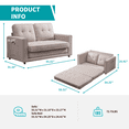 BALUS Convertible Sofa Bed, Loveseat Sleeper Sofa with Fold Out