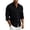 Black, variant on Guayabera Linen Shirts for Men Short Sleeve Button Down Shirt Hawaiian Shirt Hippie Summer Beach Vacation Shirts Khaki XL