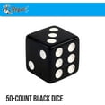 thumbnail image 5 of Regal Games, 6-sided Opaque Game Dice, Versatile for Board Games, Standard 16 mm, 50 Count, Black, 5 of 6