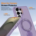 thumbnail image 2 of For Samsung Galaxy S23 Plus Phone Case,With 360° Rotatable Ring Kickstand,Compatible With Mag-Safe,Matte Anti-fingerprinting Translucent Shockproof Anti-fall Drop Protection,Thin Phone Case,Purple, 2 of 7