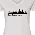 thumbnail image 4 of Inktastic San Francisco Skyline Women's V-Neck T-Shirt, 4 of 5