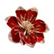 thumbnail image 2 of Decoración navideña de magnolia, flores brillantes, tallos de flores artificiales para corona, boda, año Nuevo, chimenea de invierno Rojo oscuro, 2 of 8
