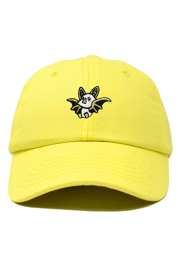 Honduran Bat Cap Embroidered Dad Baseball Hat Cotton Adjustable Womens in Yellow