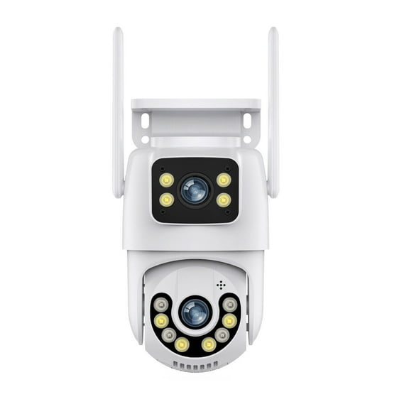 Security Camera Dual Lens 6MP Outdoor WiFi Camera Motion Detection Auto Tracking