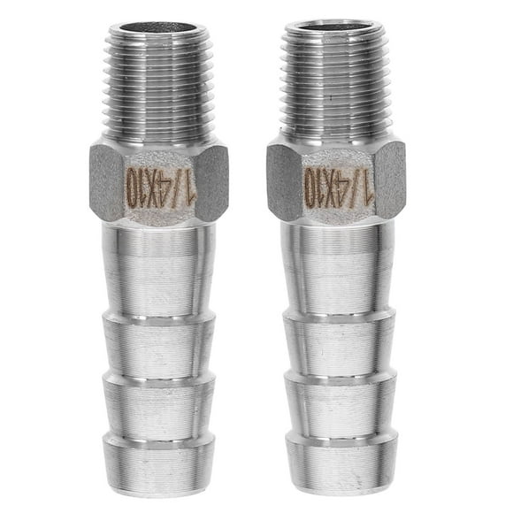 WEUVEB 2Ud Conectores De Manguera De Acero Inoxidable Para Gas Y Agua Con Rosca Npt Para Tubería