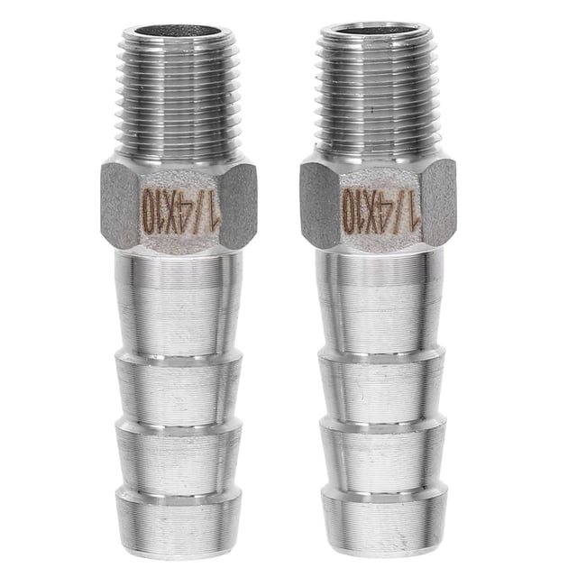 WEUVEB 2Ud Conectores De Manguera De Acero Inoxidable Para Gas Y Agua Con Rosca Npt Para Tubería
