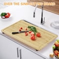thumbnail image 5 of Carbonized Bamboo Stove Cover & Cutting Board, 30"x20" Extra Large with Removable Feet, Juice Groove, Non-Slip Surface for Gas/Electric Stoves, RVs & Small Kitchens, 5 of 9