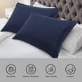 thumbnail image 2 of Juego de 2 Suaves Transpirables Fundas Almohadas con Bordado sin Cremallera, 2 of 6