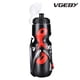 thumbnail image 3 of Botella de agua de 650 ml con soporte para bicicleta, soporte de jaula para bicicletas de montaña (negro + rojo), 3 of 10