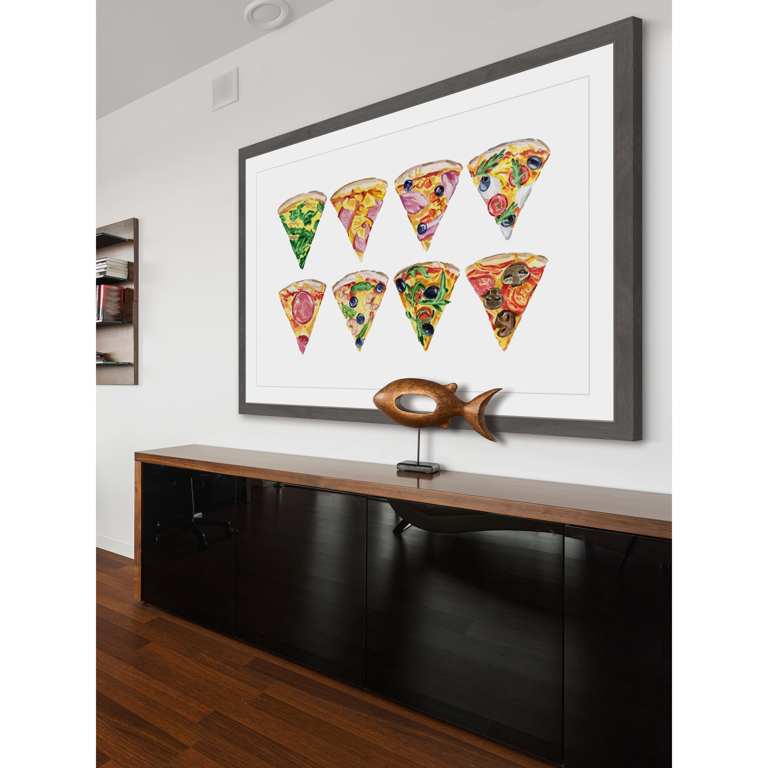 "Pizza Styles" Framed Painting Print