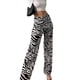 thumbnail image 1 of Pantalones acampanados Leggings estampados ajustados de talle alto largos acampanados para mujer Lady Street Black White Stripe S, 1 of 6