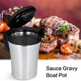 thumbnail image 3 of Double Insulated Gravy Boat, Stainless Steel Gravy Sauce Jug with Lid, Ideal Gravy Warmer Pitcher 750ML,1 * Gravy Sauce Jug,Silver, 3 of 7